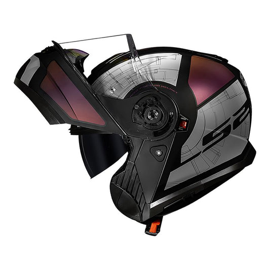 CAPACETE STROBE II ORION PRETO/ROXO FOSCO