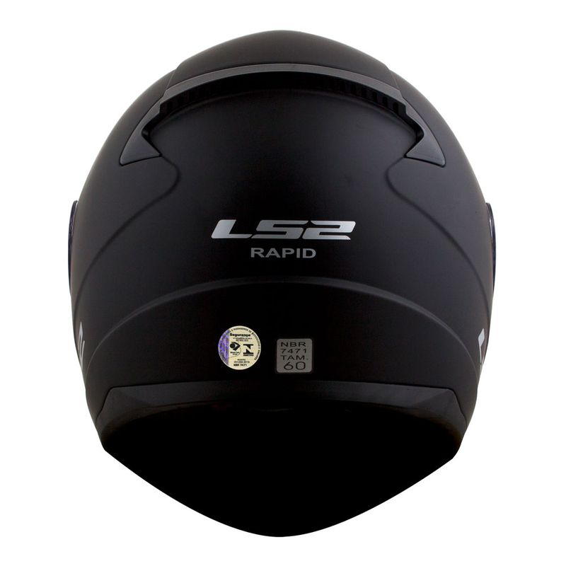 CAPACETE LS2 RAPID MONOCOLOR PRETO FOSCO SKU 06002023506510114050