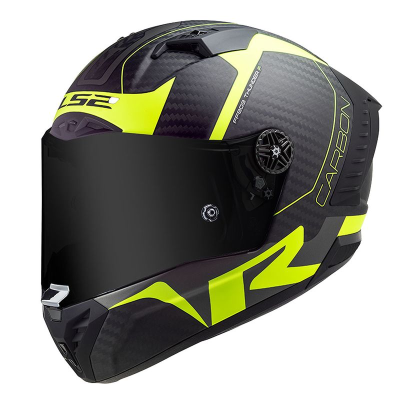 CAPACETE LS2 THUNDER CARBON RACING 1 AMARELO