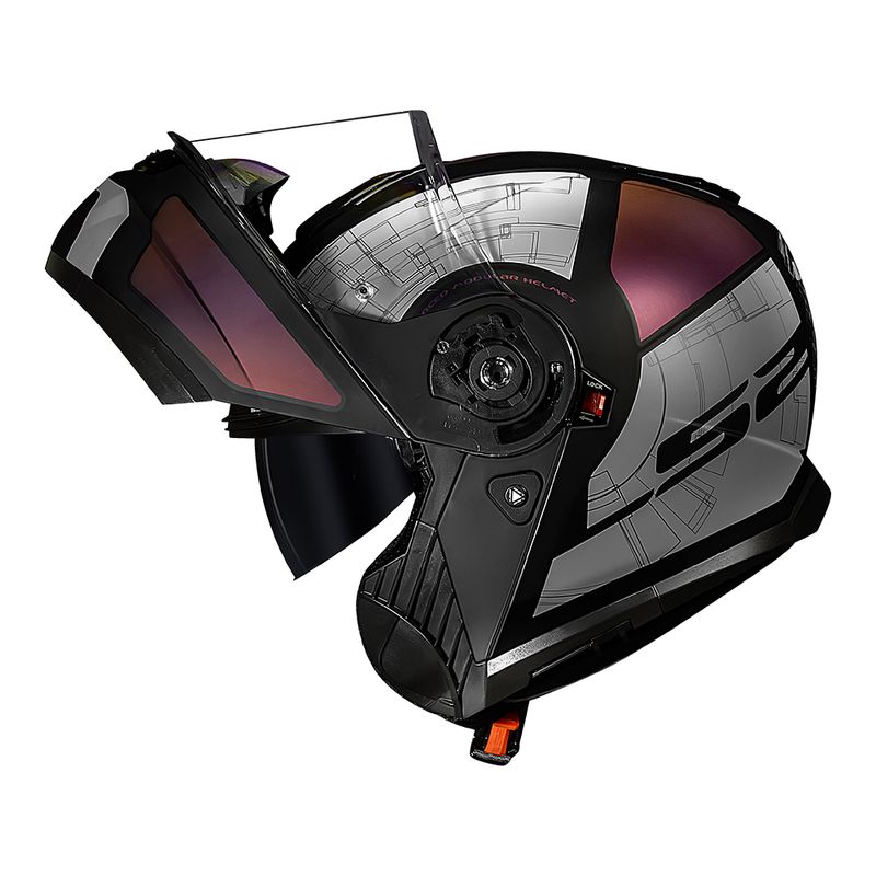 CAPACETE STROBE II ORION PRETO/ROXO FOSCO