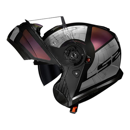 CAPACETE STROBE II ORION PRETO/ROXO FOSCO