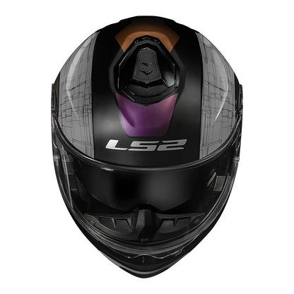 CAPACETE STROBE II ORION PRETO/ROXO FOSCO
