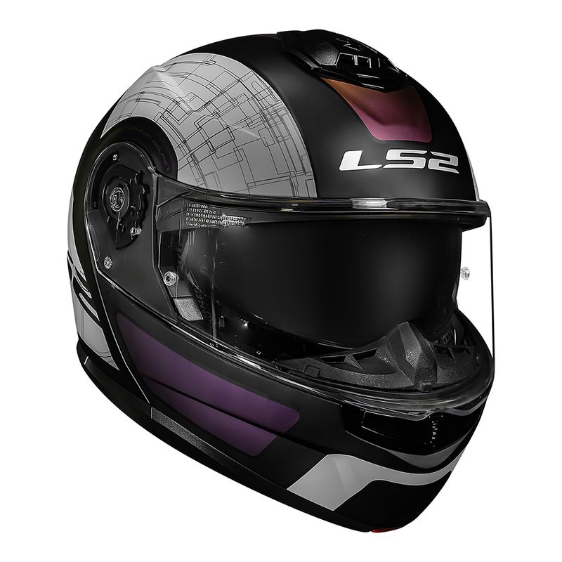 CAPACETE STROBE II ORION PRETO/ROXO FOSCO