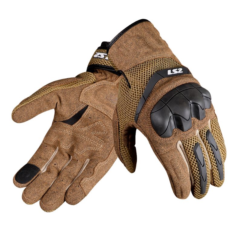 LUVA LS2 KUBRA MARROM