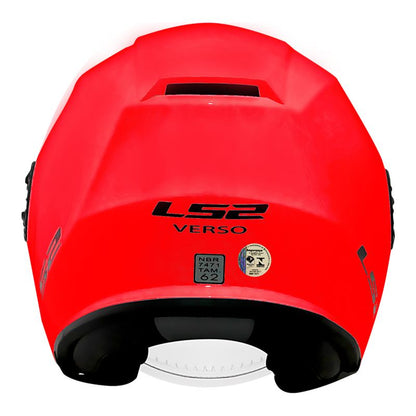 CAPACETE LS2 VERSO MONOCOLOR VERMELHO