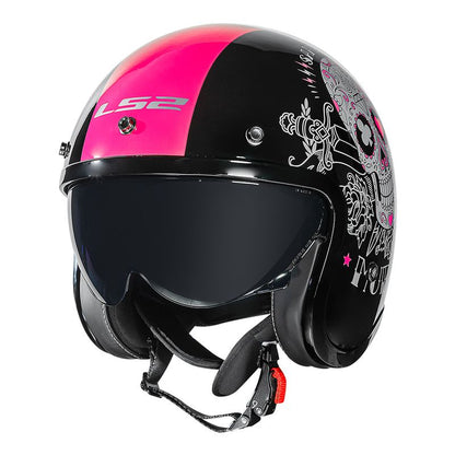 CAPACETE LS2 SPITFIRE PINKY MUERTE ROSA